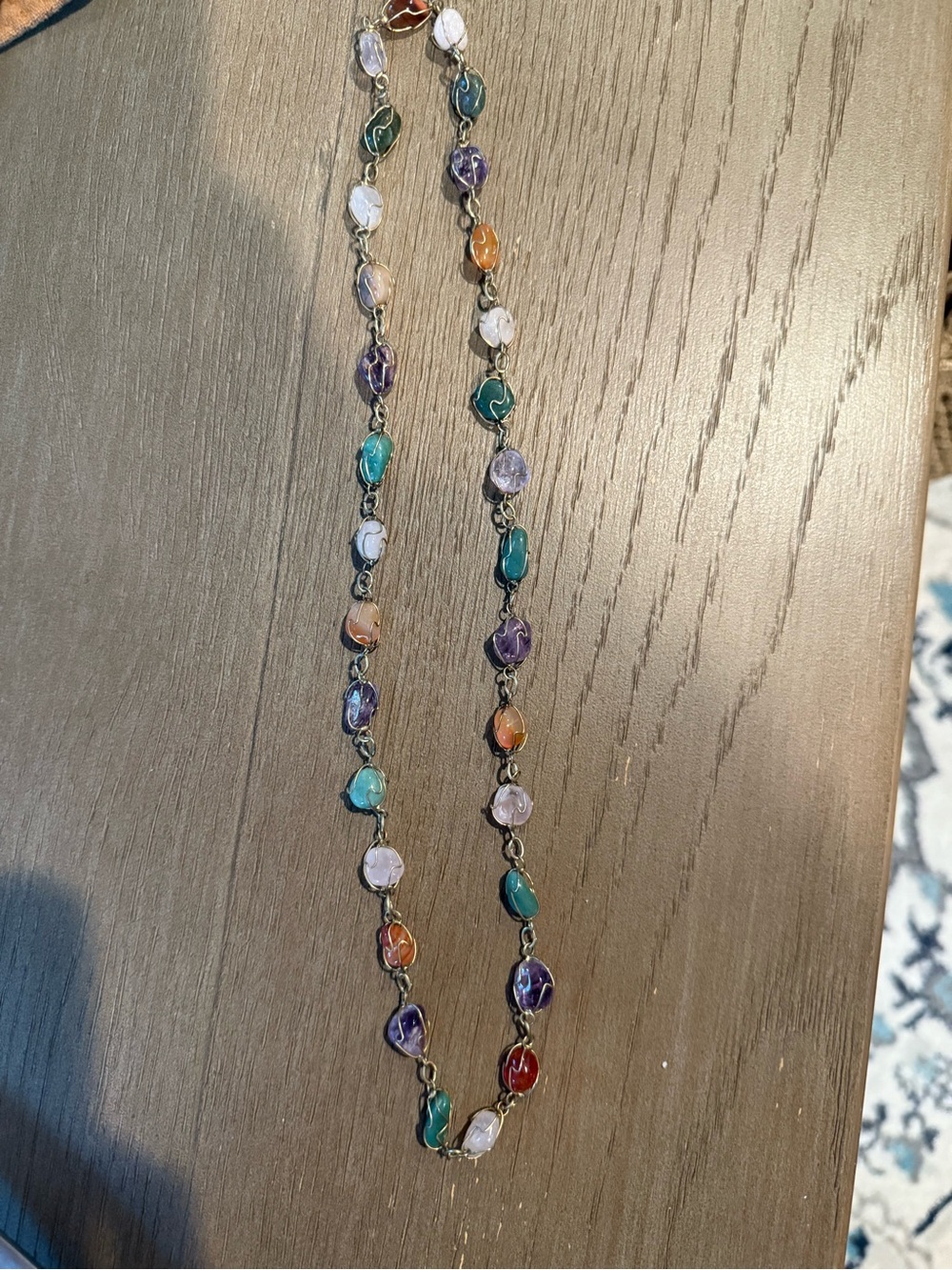 Multicolor Beaded Station Necklace - Women Jewelry
